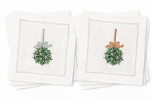 Load image into Gallery viewer, Mistletoe with Bow Cocktail Napkins
