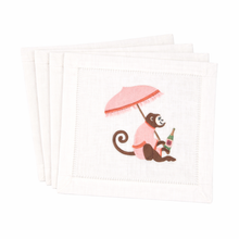 Load image into Gallery viewer, Pink Parasol Champagne Monkey
