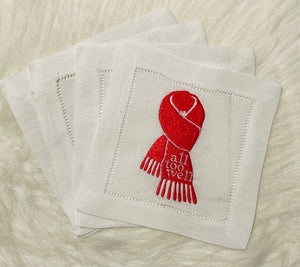 Taylor Swift All Too Well Embroidered Cocktail Napkins