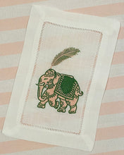Load image into Gallery viewer, Moroccan Elephant with Feather Hampton Cocktail Napkins
