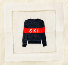 Load image into Gallery viewer, Ski Sweater Embroidered Cocktail Napkins
