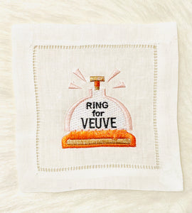 Ring for Veuve Embroidered Cocktail Napkins