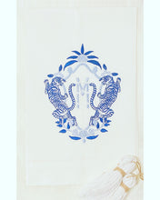 Load image into Gallery viewer, Tiger Crest Embroidered Tea Towel
