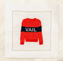 Load image into Gallery viewer, Ski Sweater Embroidered Cocktail Napkins
