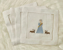 Load image into Gallery viewer, London Royal Embroidered Cocktail Napkins
